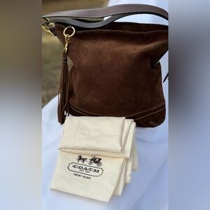 Coach Kenia Convertible Hobo Bag Split Suede Leather Tassel 2004 1419 EUC